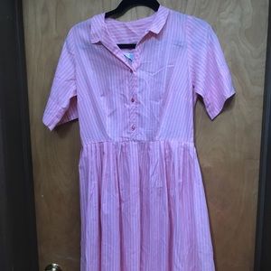 Vintage pink shirtwaist dress